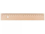 Holzlineal mit Metalleinlage 20 cm, aus Buche