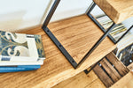 Modulares Regal mit Naturkante aus Eichenholz (150cm)