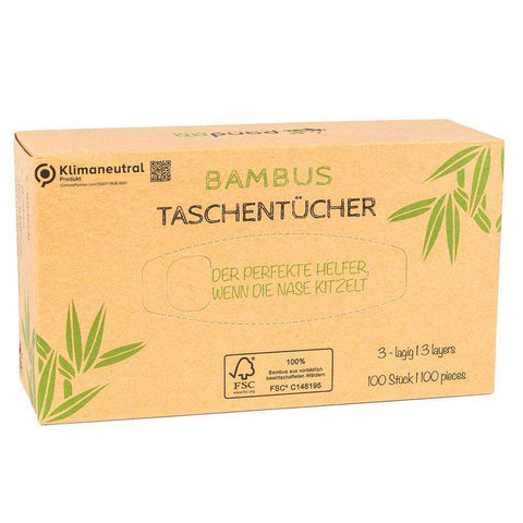 Bambus Taschentücher 3-lagig 100 Stk